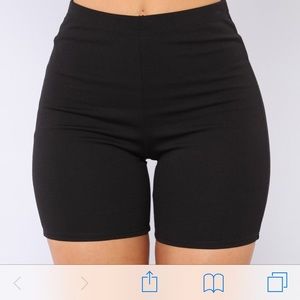 Black biker shorts